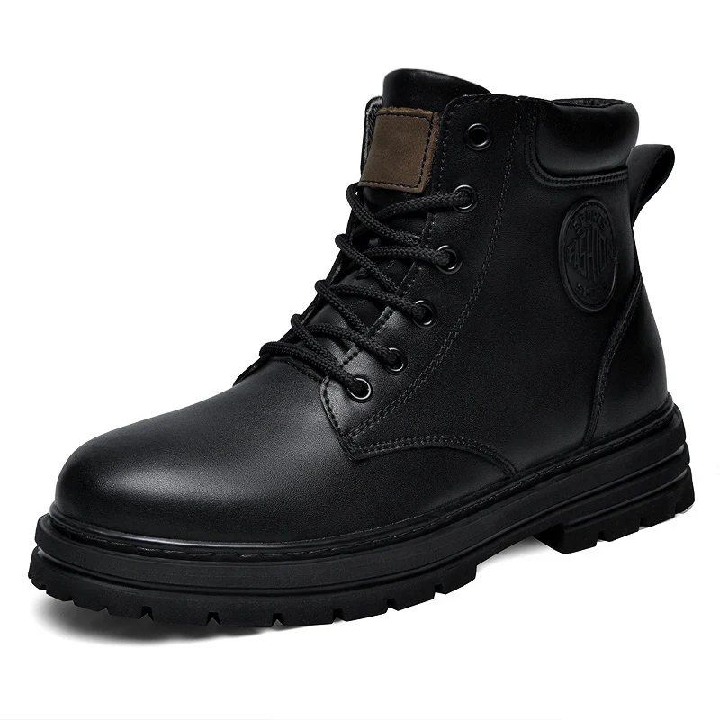 Men'S Shoes Dq - ビッグサイズ49 50 冬用ブラックレザーブーツ メンズ レディース カップル向け