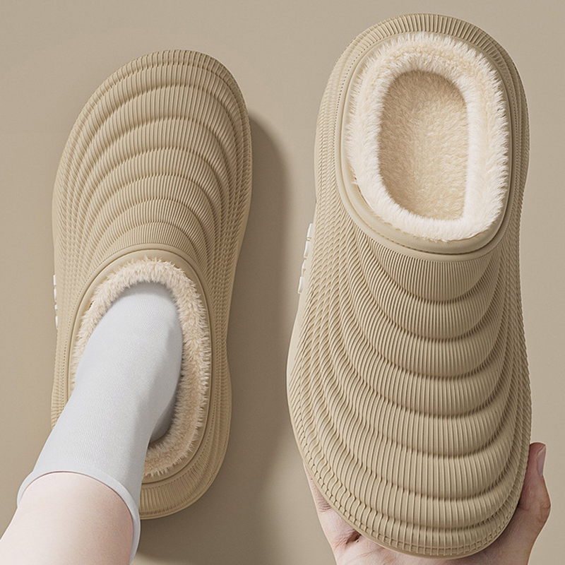 Men'S Shoes Grip - ホームファジースリッパ レディース ふわふわ 冬用 暖かい ファー