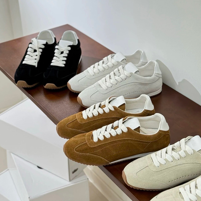 Men Shoes Designer - ユニセックスレディースカジュアルシューズ本革スエードスニーカーメンズレースアップウォーキングシューズホワイトシューズスタイルデザイナーレディースシューズ