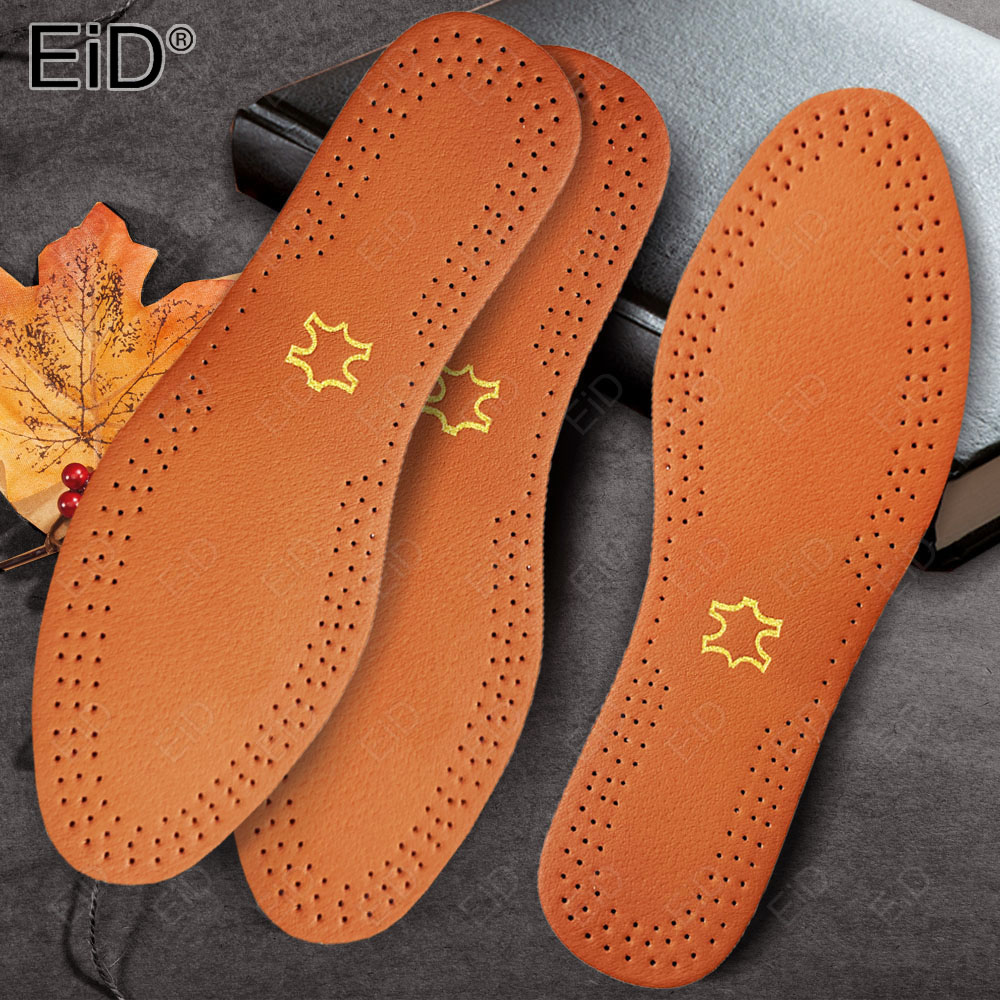 Men Shoes Outlet - EID 品質の革インソール通気性男性ビジネスシューズ超消臭靴インソールパッドインサート汗を吸収インナーソール