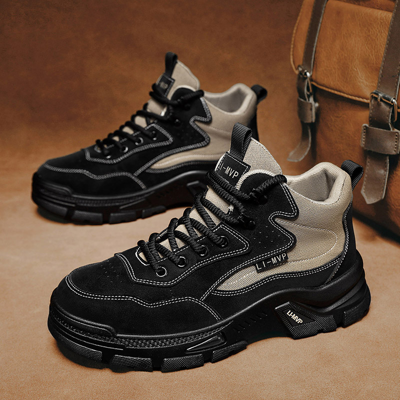 Men'S Training Shoes - メンズトレーニングブーツ アウトドアキャンプ＆ハイキングシューズ デザートブーツ 耐久性のあるメンズワークシューズ 厚底メンズブーツ
