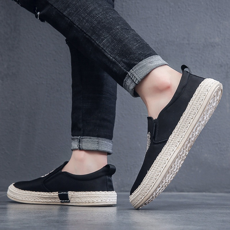 黒通気性の靴男性のための高級ローファーエスパドリーユデザイナ - Men Shoes Designer のレビューと価格