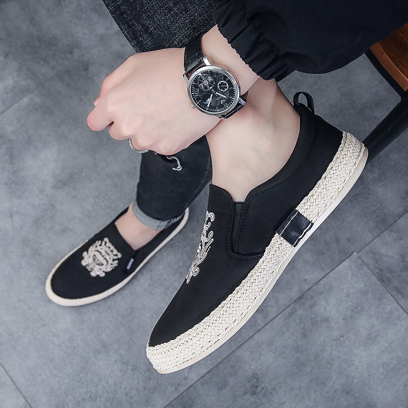 黒通気性の靴男性のための高級ローファーエスパドリーユデザイナ - Men Shoes Designer のレビューと価格