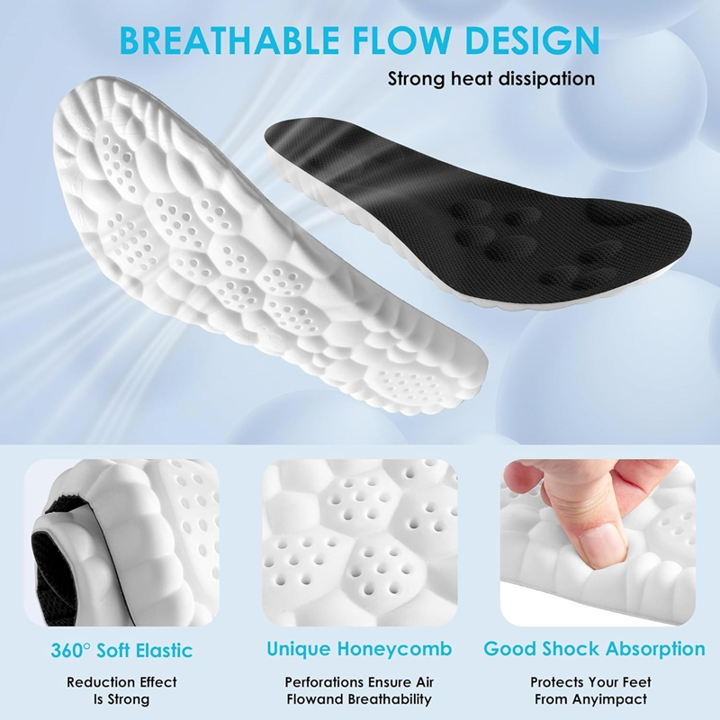 1 ペア/3 ペア/5 ペア/8 ペア 4D クラウドインソ - Men Shoes Outlet のレビューと価格