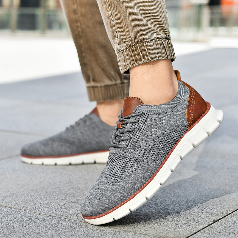 男性カジュアルシューズクラシック通気性ブローグフラットシュー - Men Shoes Designer のレビューと価格