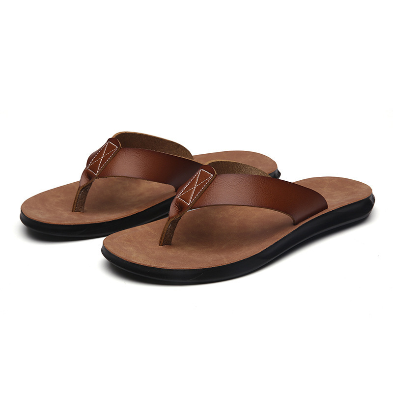 38-47 新しいイタリアンレザービーチサンダル男性用カジュ - Men'S Shoes Dq のレビューと価格