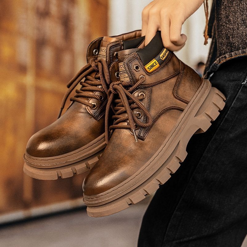 ヴィンテージ メンズ プラットフォーム アンクルブーツ 秋冬 - Men'S Shoes Dq のレビューと価格