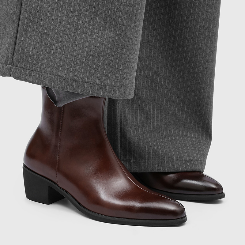男性用シンプルでおしゃれなハイヒール、ポインテッドトゥ、サイ - Men'S Shoes Dq のレビューと価格