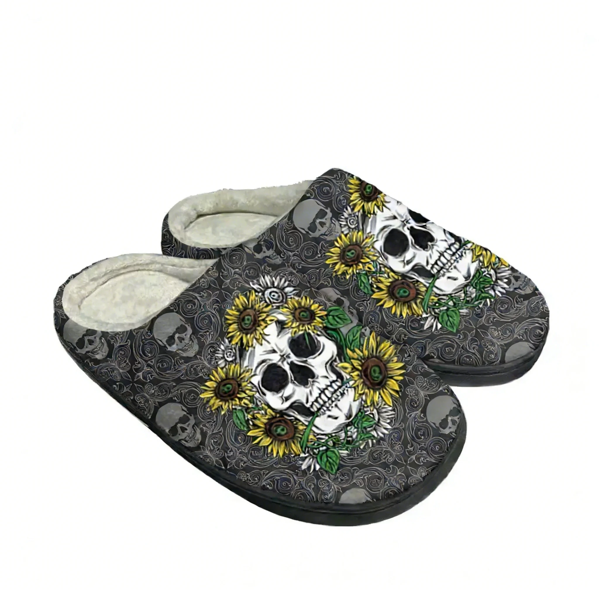 サンフラワースカルホームコットンスリッパ メンズ レディース - Men Shoes Designer のレビューと価格