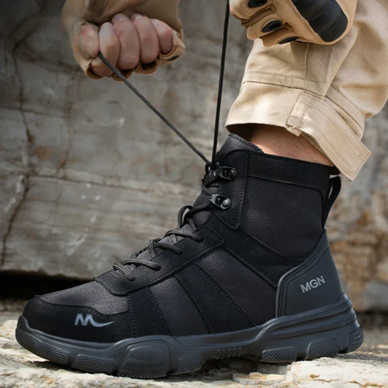 男性用のパンク防止作業靴,不滅の安全靴,鋼のつま先,破損防止 - Men'S Shoes Dq のレビューと価格