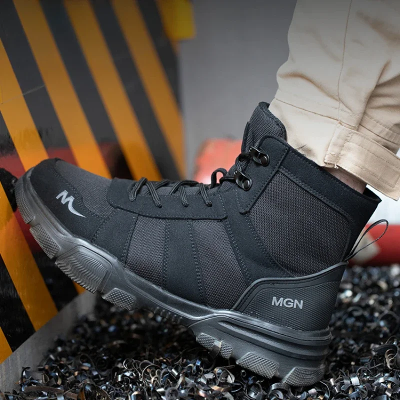 男性用のパンク防止作業靴,不滅の安全靴,鋼のつま先,破損防止 - Men'S Shoes Dq のレビューと価格