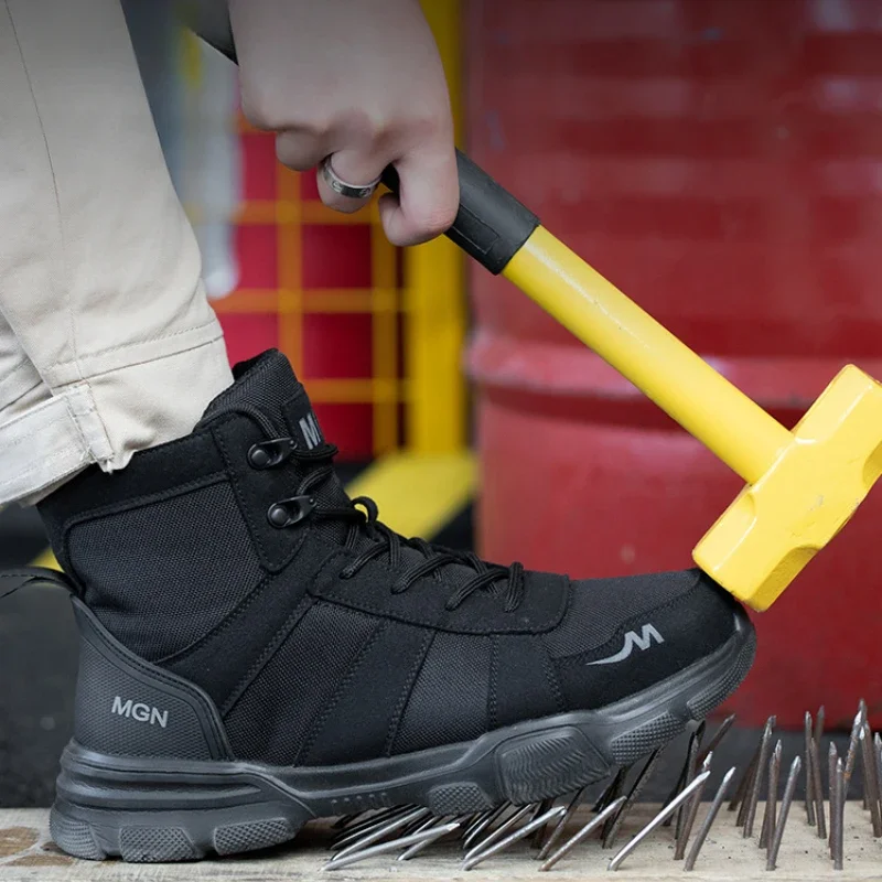 男性用のパンク防止作業靴,不滅の安全靴,鋼のつま先,破損防止 - Men'S Shoes Dq のレビューと価格
