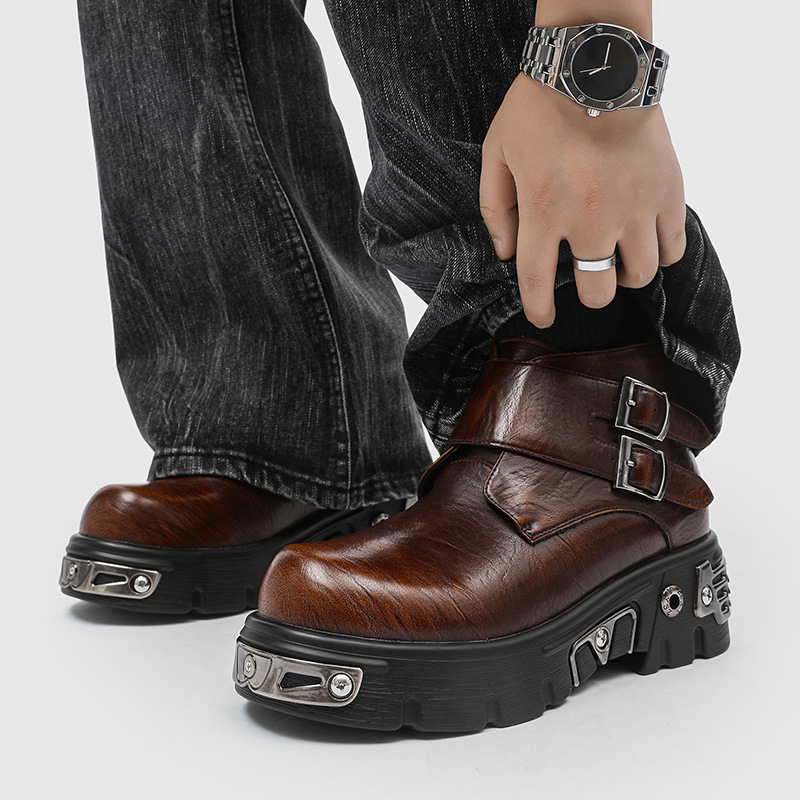 大きいサイズ メンズファッション パンク ゴス プラットフォ - Men Shoes Designer のレビューと価格