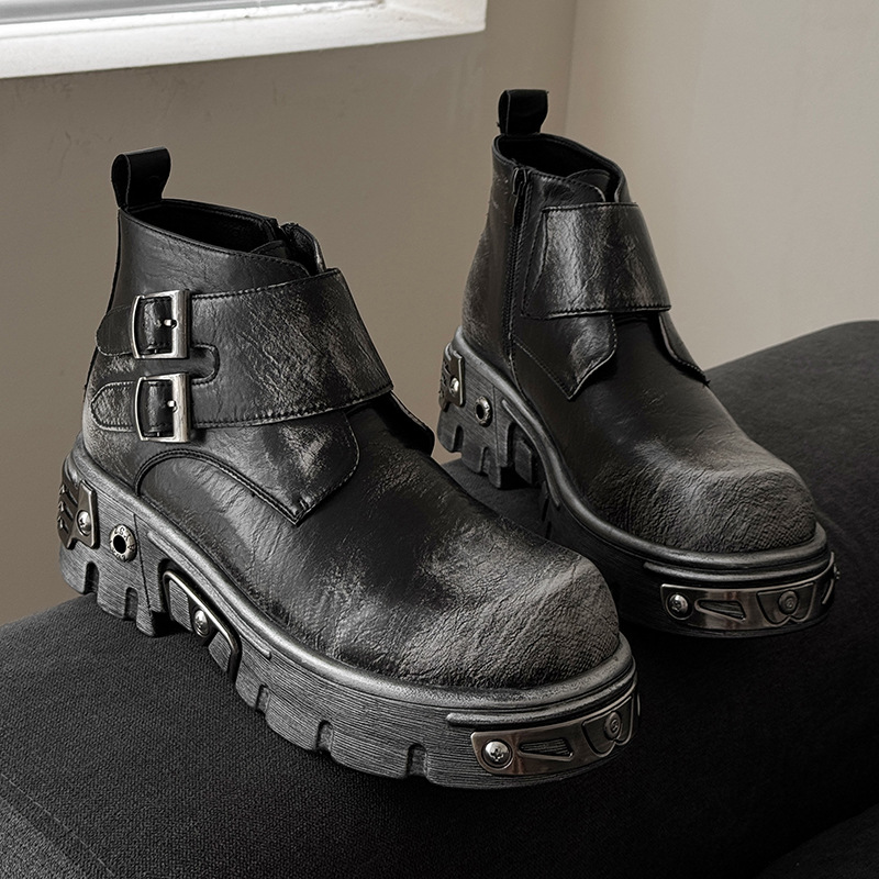 大きいサイズ メンズファッション パンク ゴス プラットフォ - Men Shoes Designer のレビューと価格