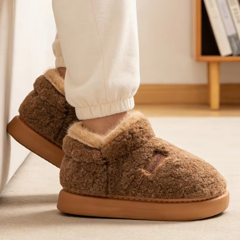 ふわふわの室内用スリッパ、女性用、冬用、柔らかい素材、滑り止 - Men'S Shoes Grip のレビューと価格
