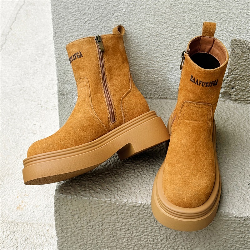 冬ヨーロッパアメリカレトロ厚底サイドジッパー身長アップハイエ - Men'S Shoes Dq のレビューと価格