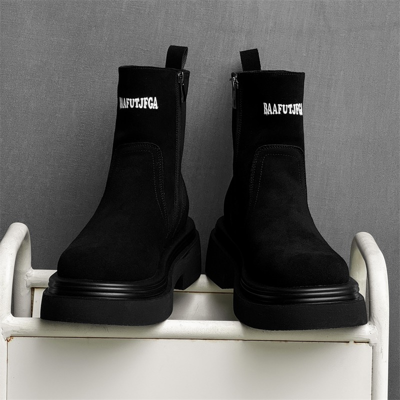 冬ヨーロッパアメリカレトロ厚底サイドジッパー身長アップハイエ - Men'S Shoes Dq のレビューと価格