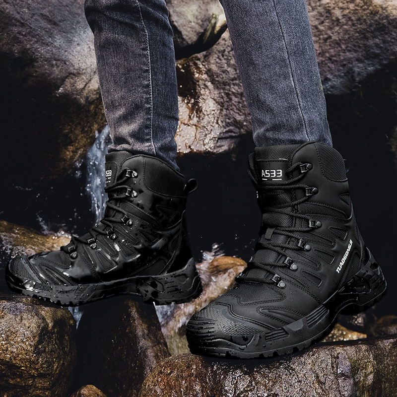 メンズ大型アウトドア戦術訓練ハイキングシューズ（野外訓練・荒 - Men'S Training Shoes のレビューと価格
