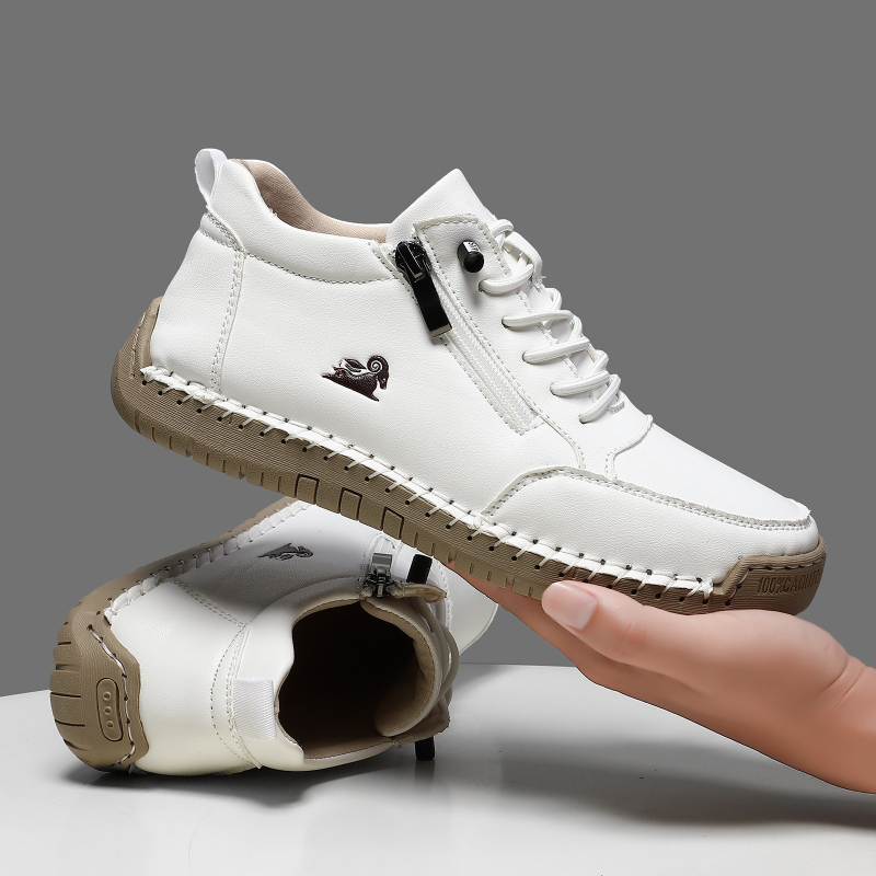 女性用スニーカー手作りレザーカジュアルシューズアウトドアソフ - Men'S Shoes Dq のレビューと価格