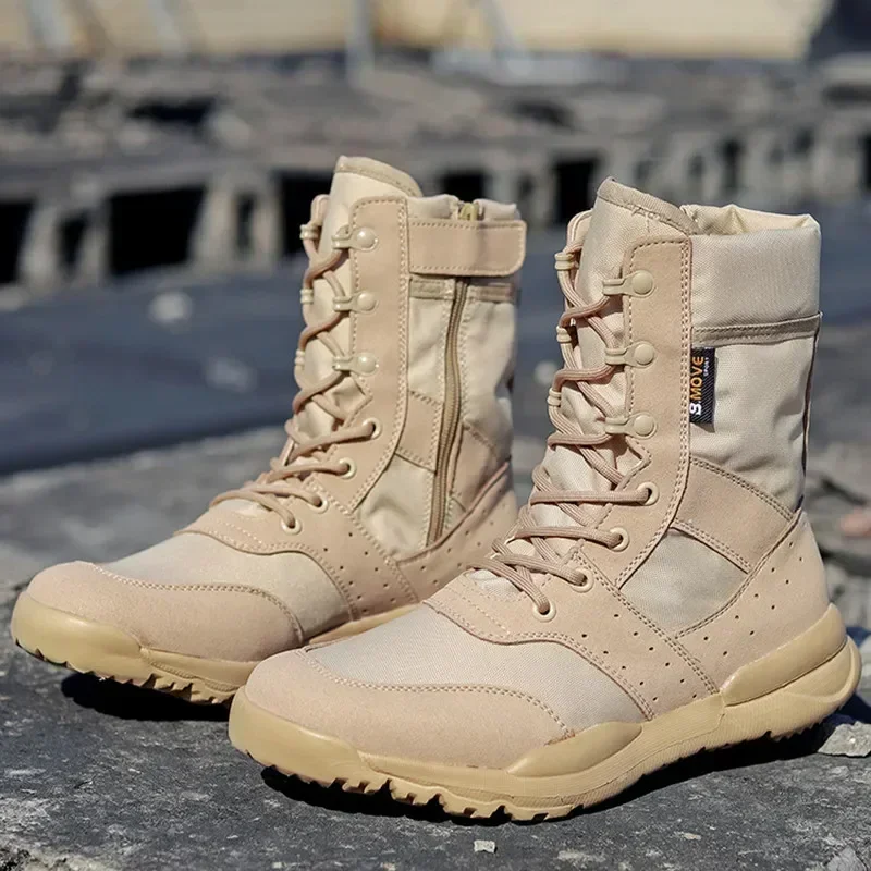 夏の戦闘訓練ブーツ作業靴軽量メッシュ通気性軍事戦術ブーツプラ - Men'S Training Shoes のレビューと価格