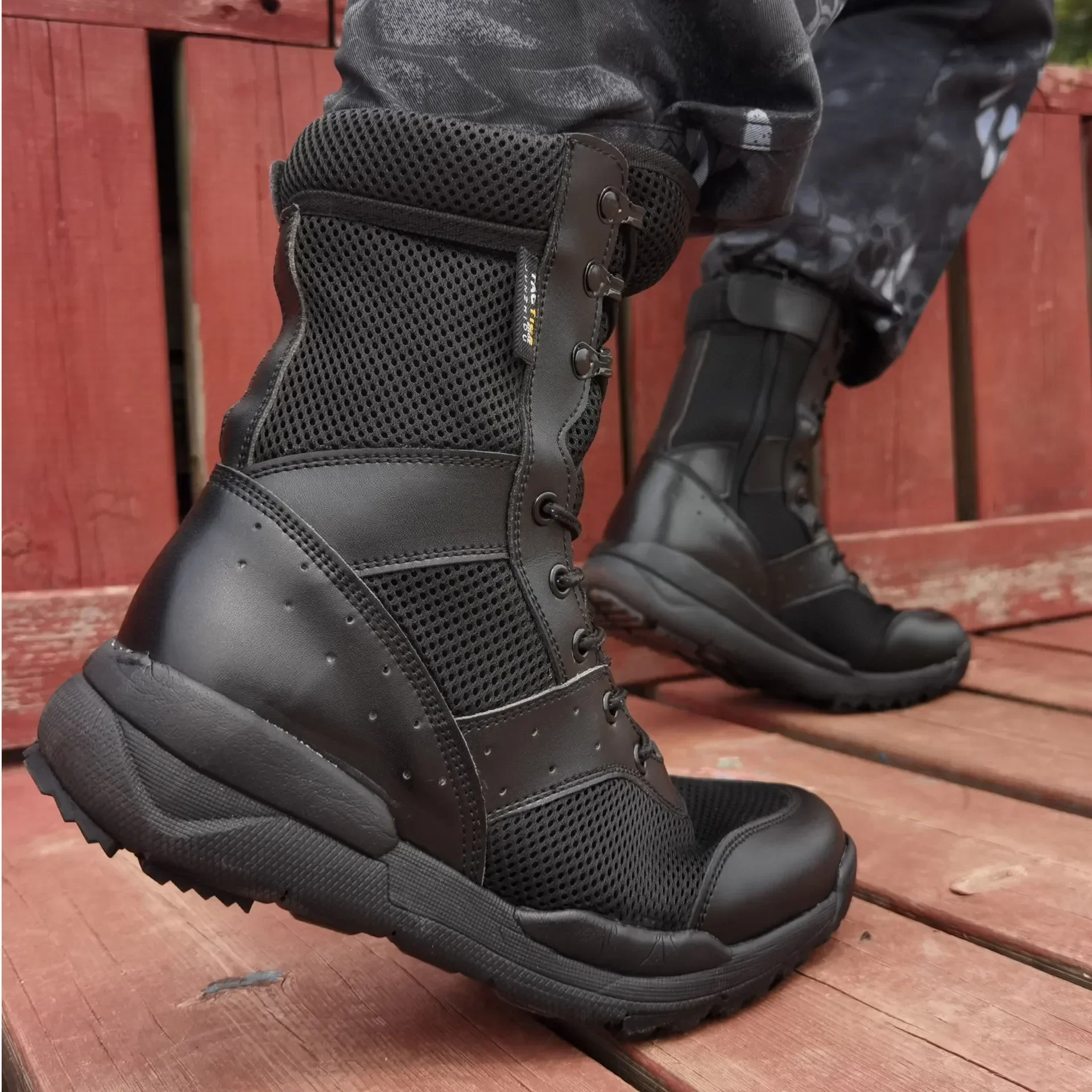 夏の戦闘訓練ブーツ作業靴軽量メッシュ通気性軍事戦術ブーツプラ - Men'S Training Shoes のレビューと価格